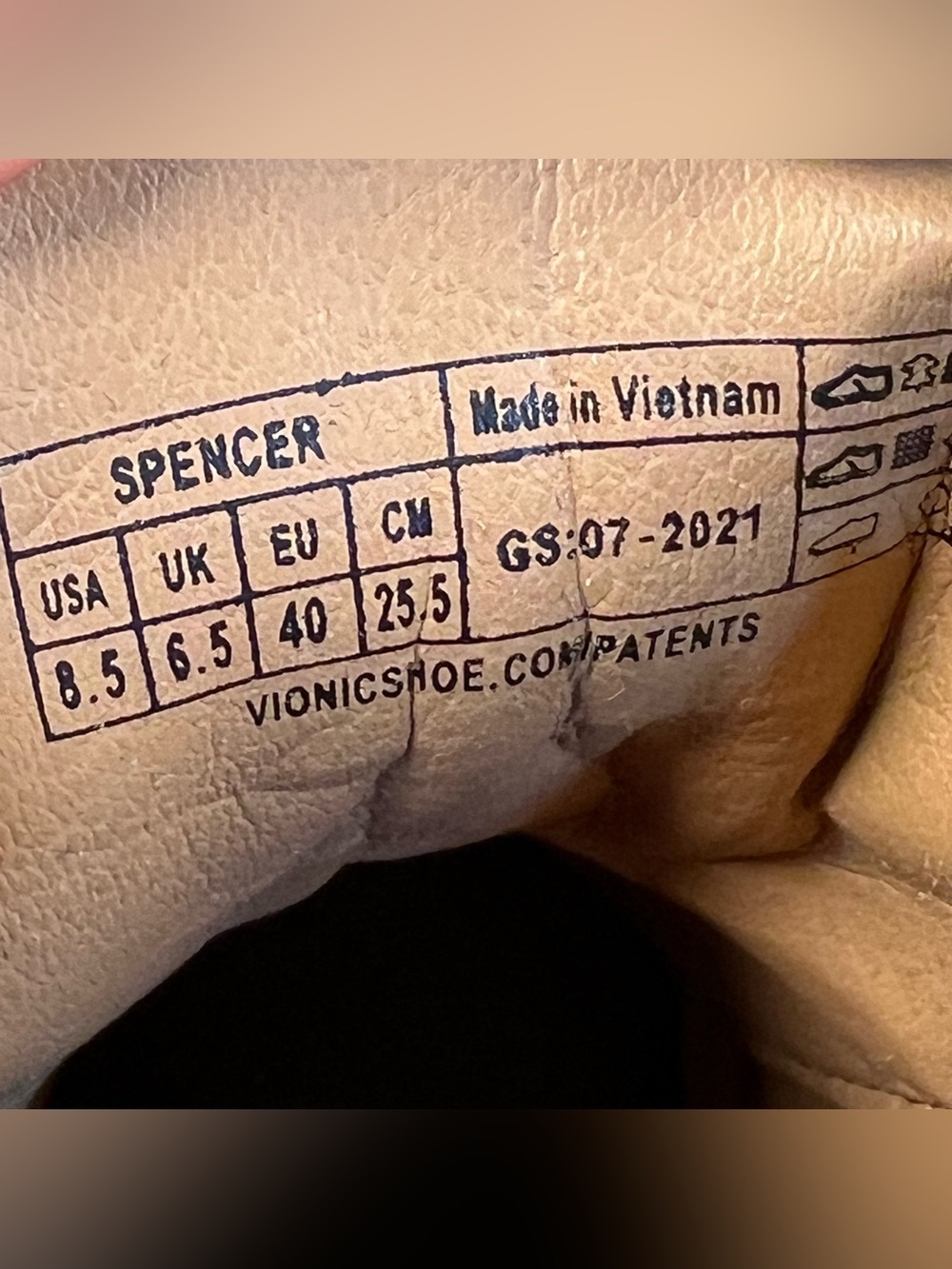 Vionic Spencer Boots Tan Chunky Waterproof Leather Hiker Combat Ankle Zip 8.5 - Picture 7 of 13
